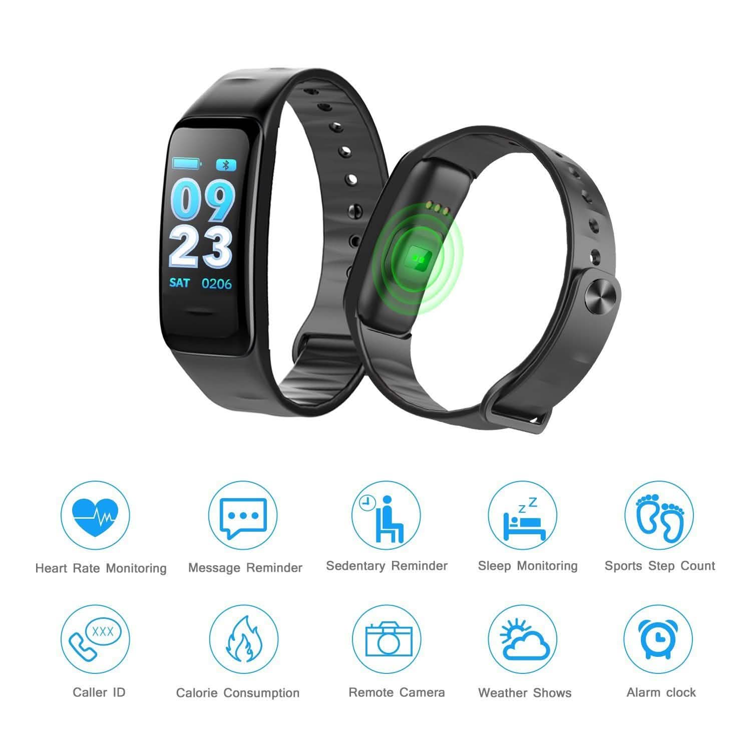 Waterproof Purple Smart Wristband Bracelet Fitness Tracker Health Monitor Heart Rate by DailySale