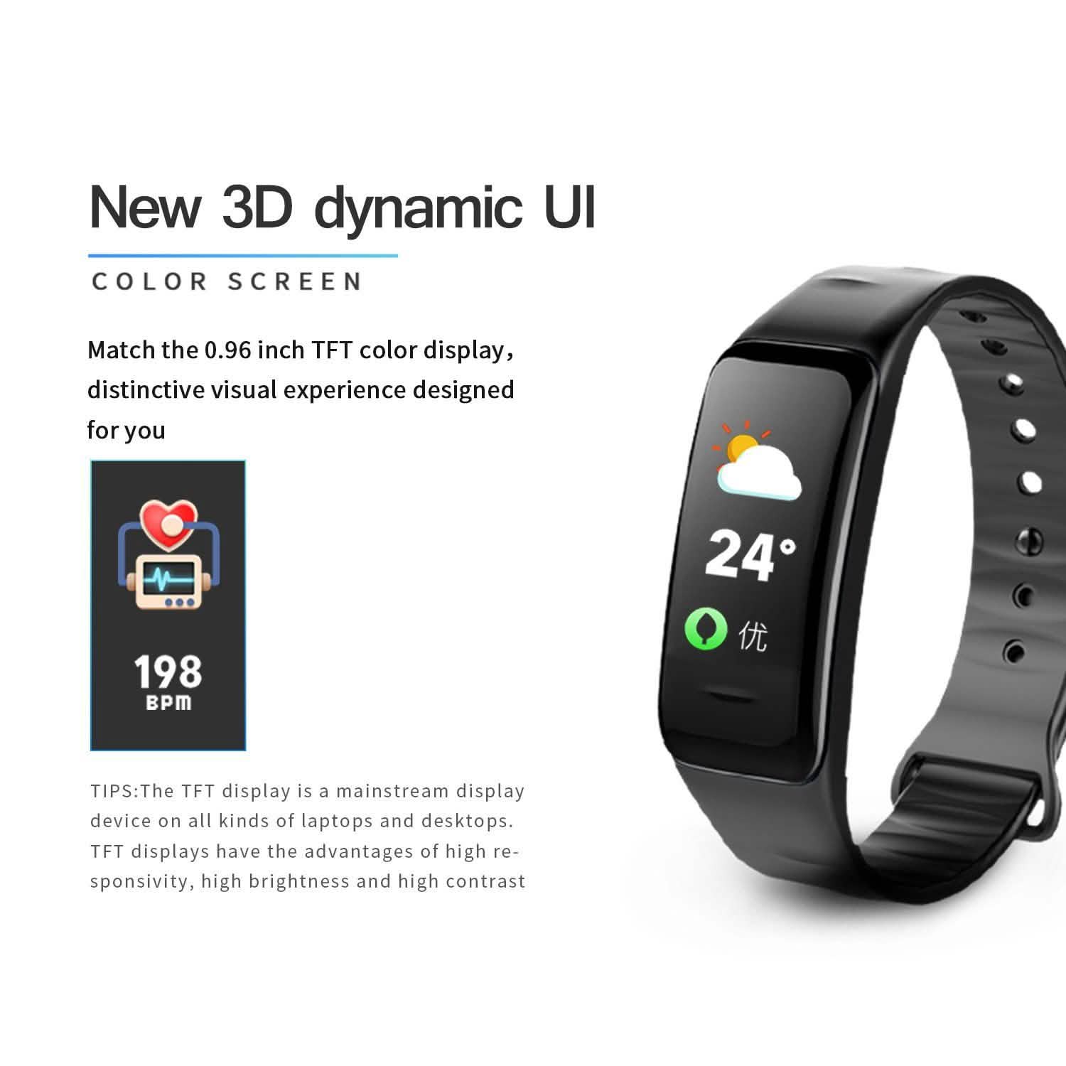 Waterproof Purple Smart Wristband Bracelet Fitness Tracker Health Monitor Heart Rate by DailySale