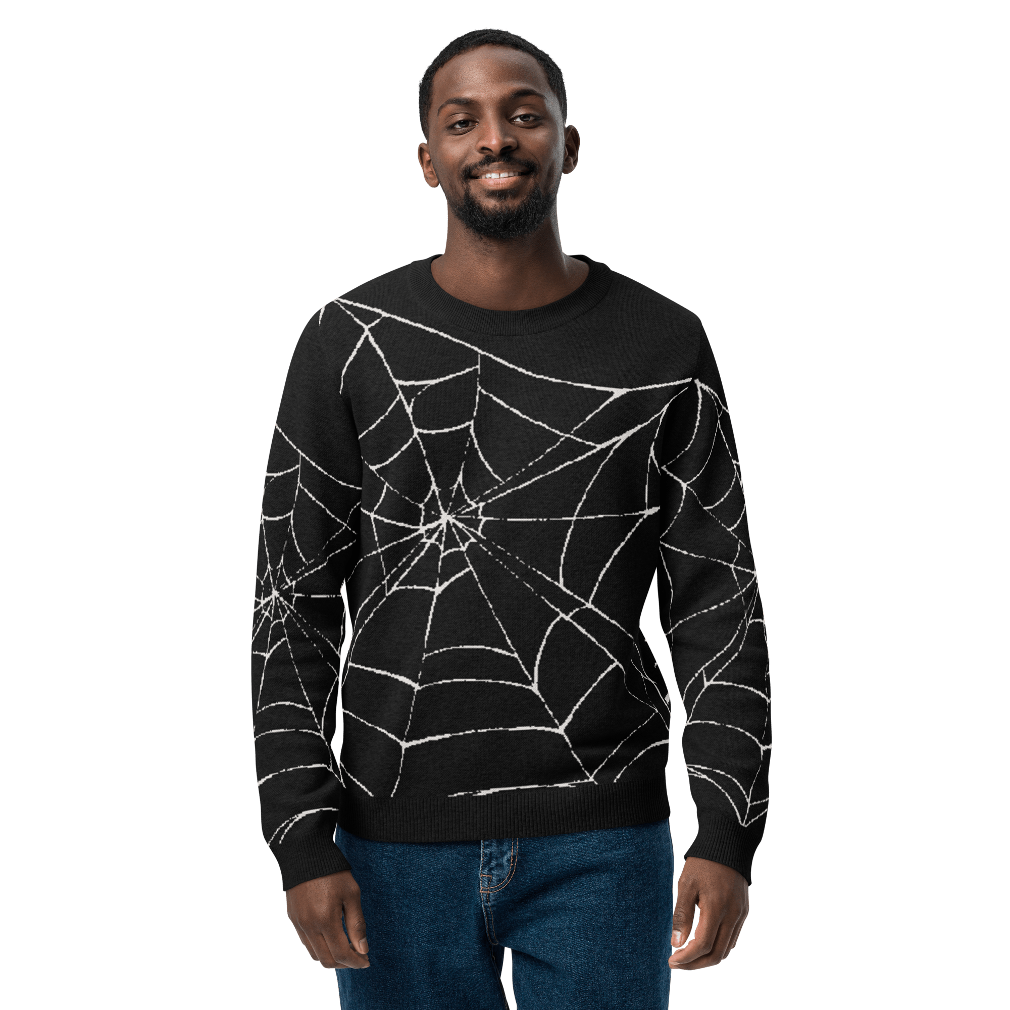 Web Weaver Knit Crew Neck Sweater by Goth Cloth Co.