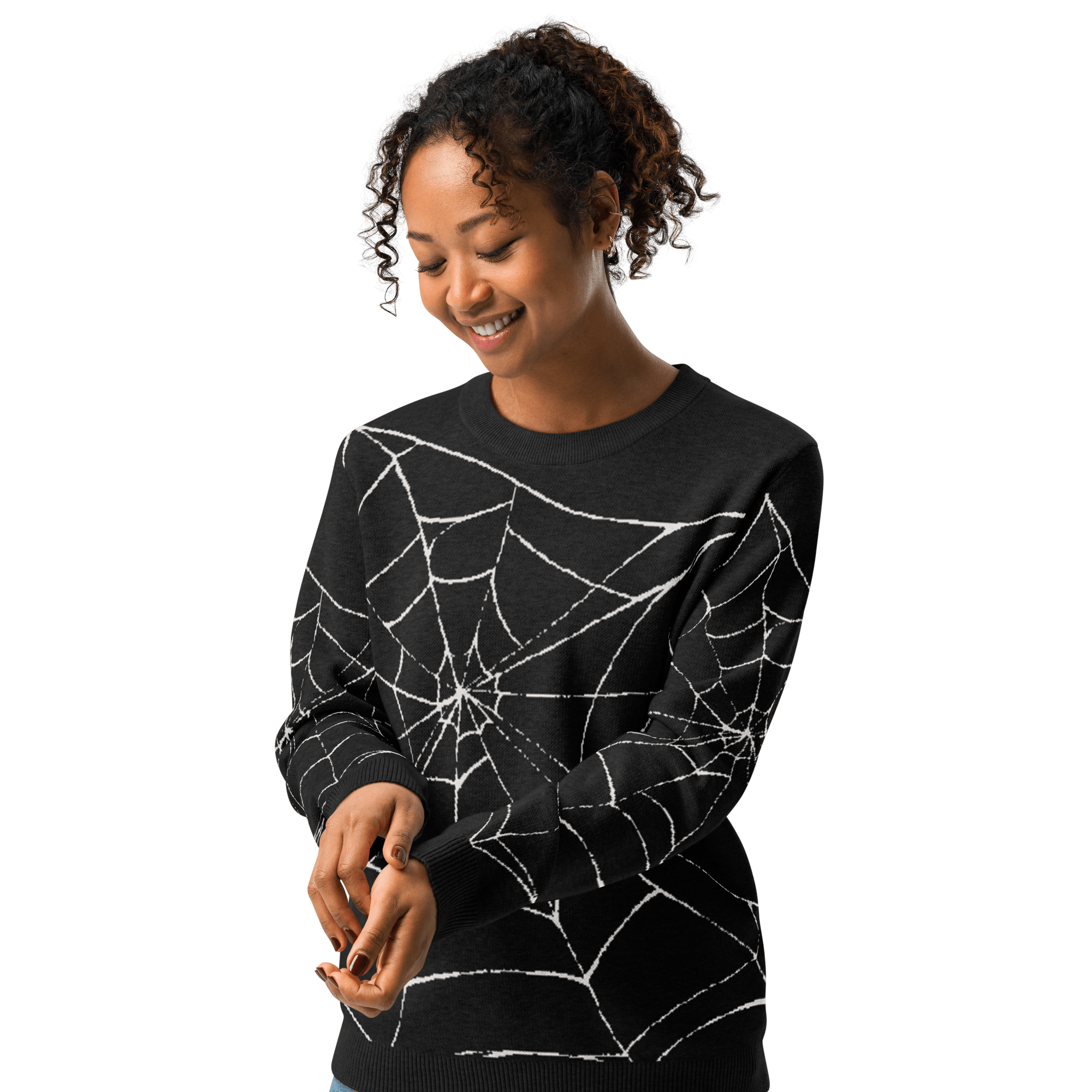 Web Weaver Knit Crew Neck Sweater by Goth Cloth Co.