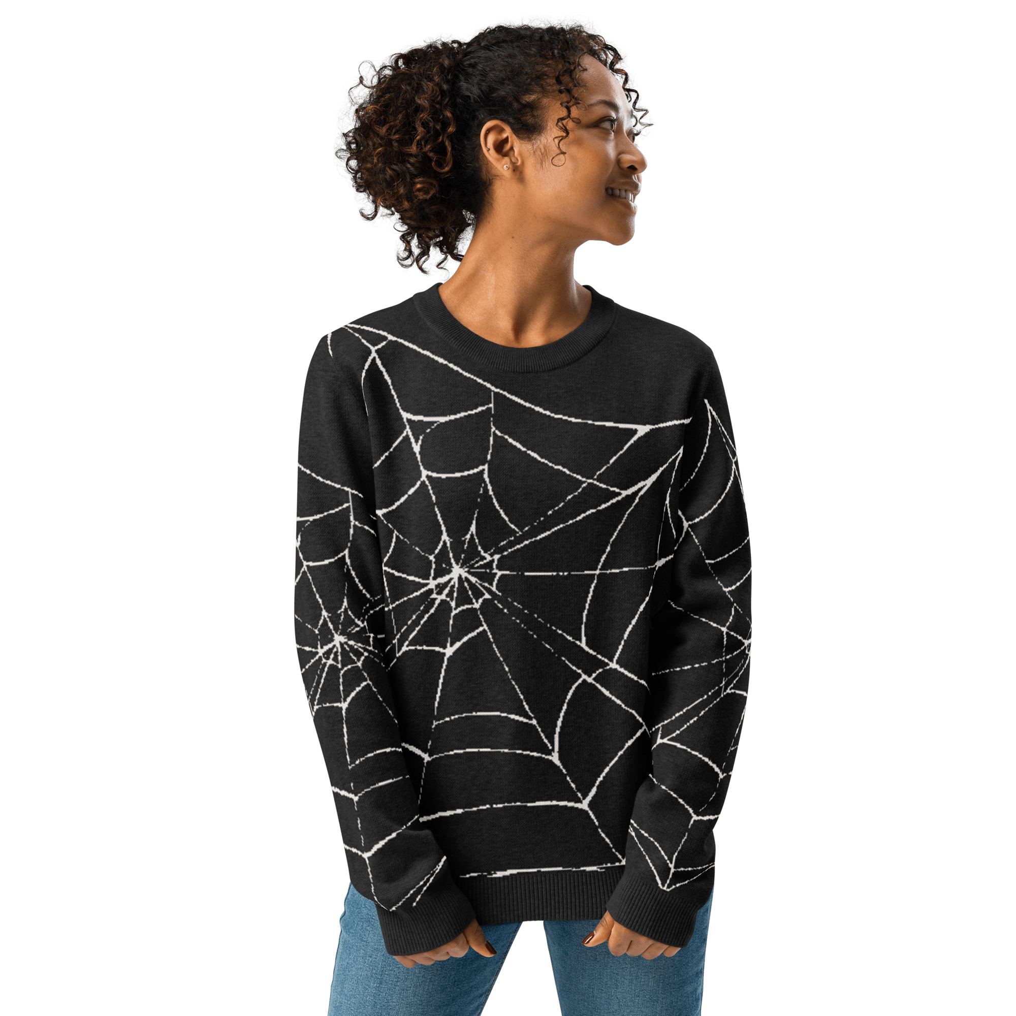 Web Weaver Knit Crew Neck Sweater by Goth Cloth Co.