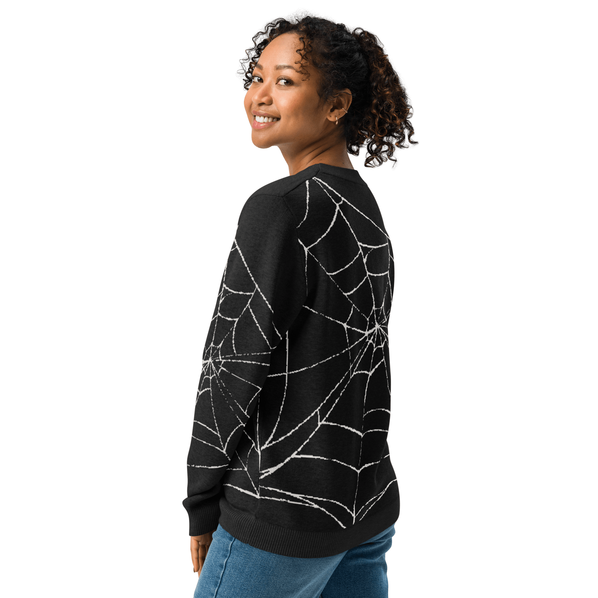 Web Weaver Knit Crew Neck Sweater by Goth Cloth Co.