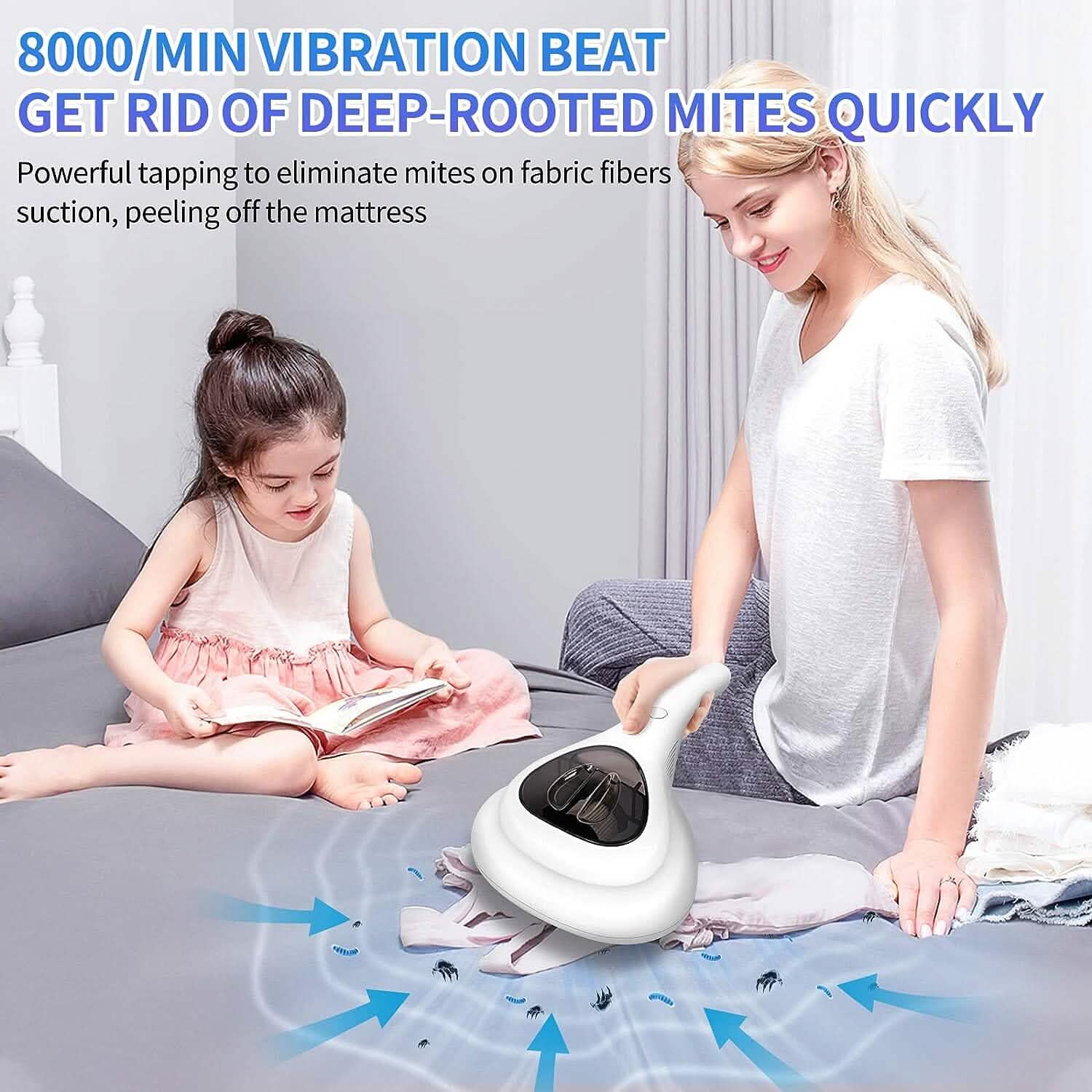 Wireless Mite Remover Cleaning Machine with 11KPa Powerful Suction by DailySale