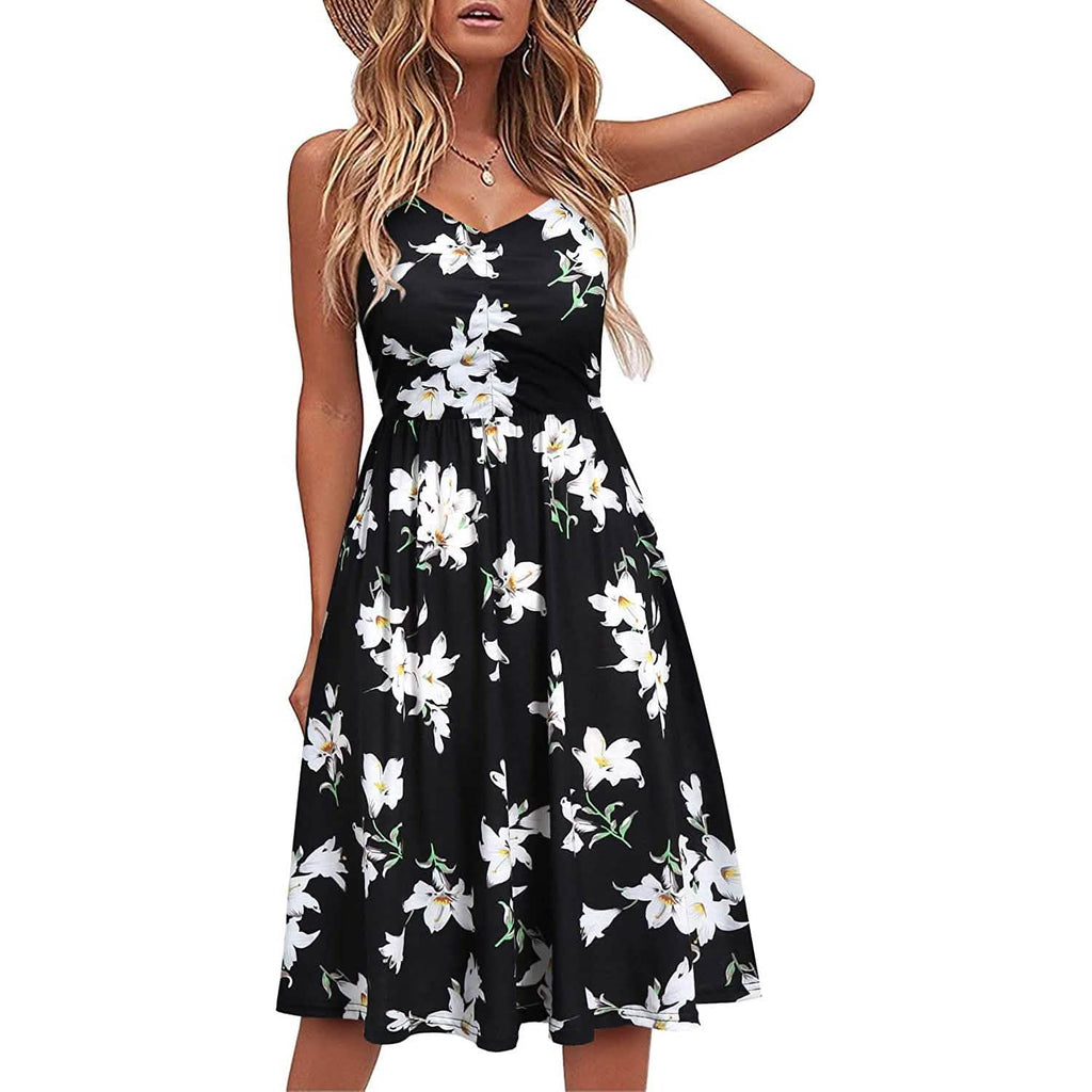 Women Sleeveless Cotton Summer Beach Dress by DailySale