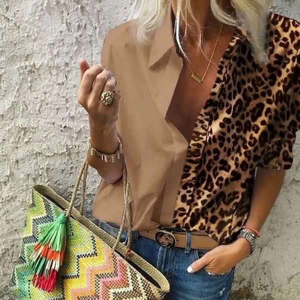 Women's Autumn Casual Deep V Neck Top by DailySale