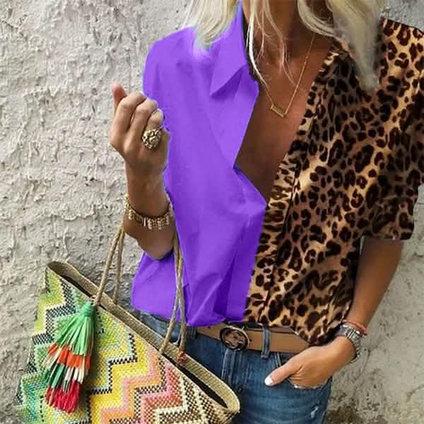 Women's Autumn Casual Deep V Neck Top by DailySale