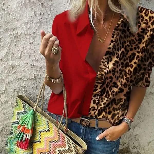 Women's Autumn Casual Deep V Neck Top by DailySale