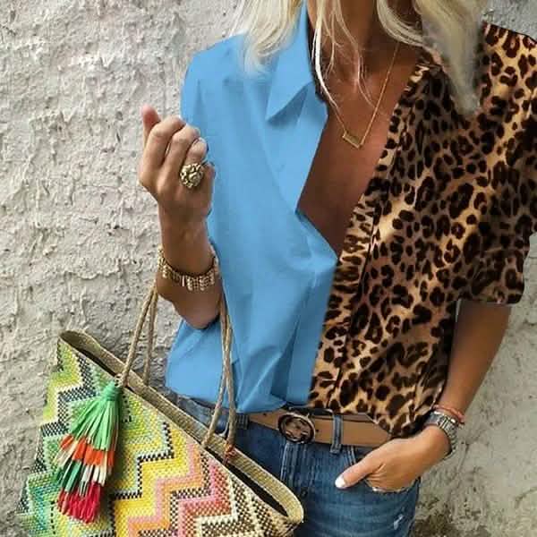 Women's Autumn Casual Deep V Neck Top by DailySale
