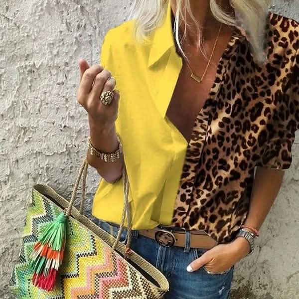 Women's Autumn Casual Deep V Neck Top by DailySale