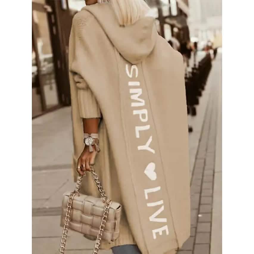 Women's Cardigan Knitted Letter Personalized Stylish Casual Long Sleeve by DailySale