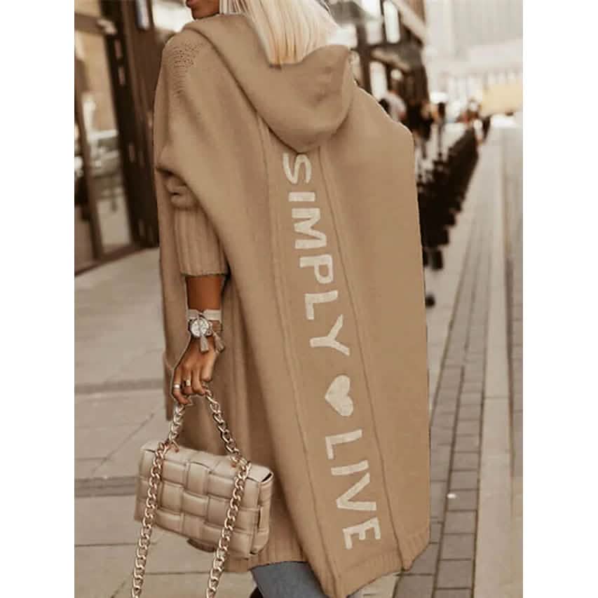 Women's Cardigan Knitted Letter Personalized Stylish Casual Long Sleeve by DailySale