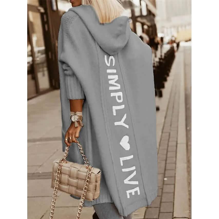 Women's Cardigan Knitted Letter Personalized Stylish Casual Long Sleeve by DailySale
