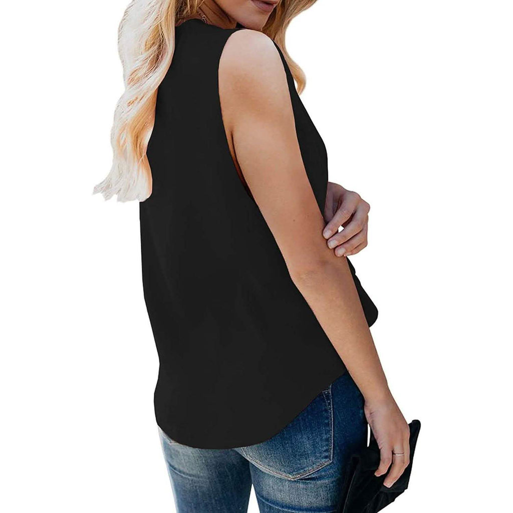 Womens Casual Summer Tie Sleeve Wrap V Neck Chiffon Blouses Tops Shirts by DailySale