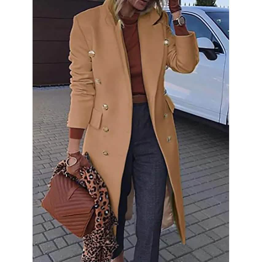 Women's Coat Regular Fit Warm Casual Jacket Long Sleeve Solid Color by DailySale