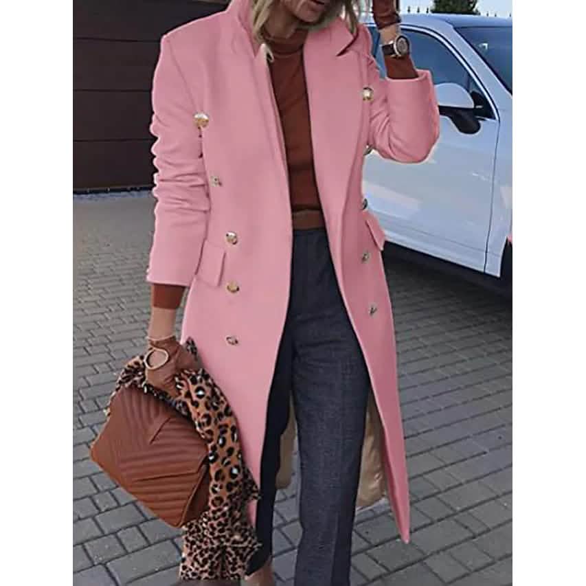 Women's Coat Regular Fit Warm Casual Jacket Long Sleeve Solid Color by DailySale