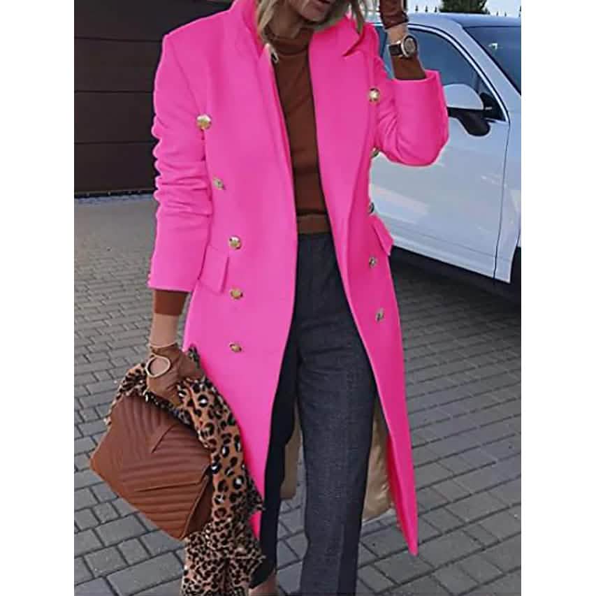 Women's Coat Regular Fit Warm Casual Jacket Long Sleeve Solid Color by DailySale