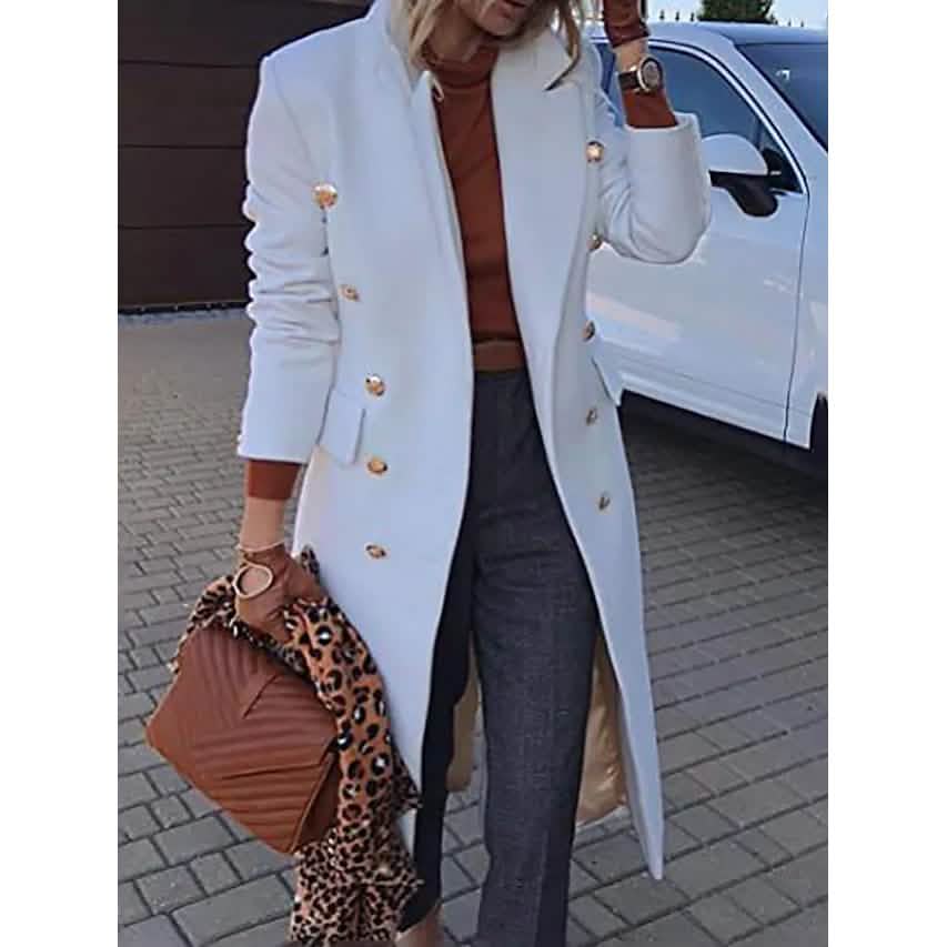 Women's Coat Regular Fit Warm Casual Jacket Long Sleeve Solid Color by DailySale