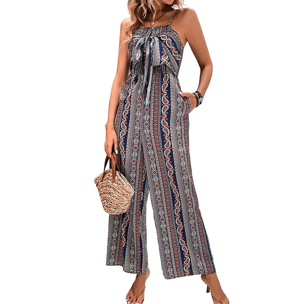 Women's Jumpsuit Pocket Print Geometric Square by DailySale