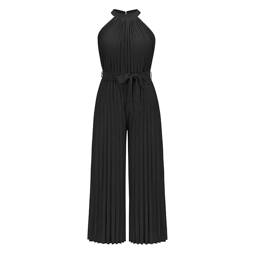 Women's Lace-Up Halter Casual Wide-Leg Jumpsuit by DailySale