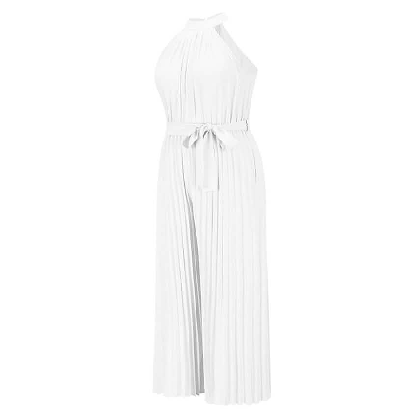 Women's Lace-Up Halter Casual Wide-Leg Jumpsuit by DailySale