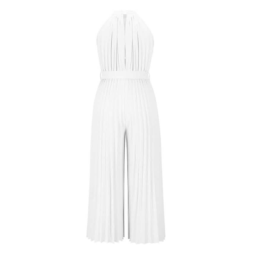Women's Lace-Up Halter Casual Wide-Leg Jumpsuit by DailySale