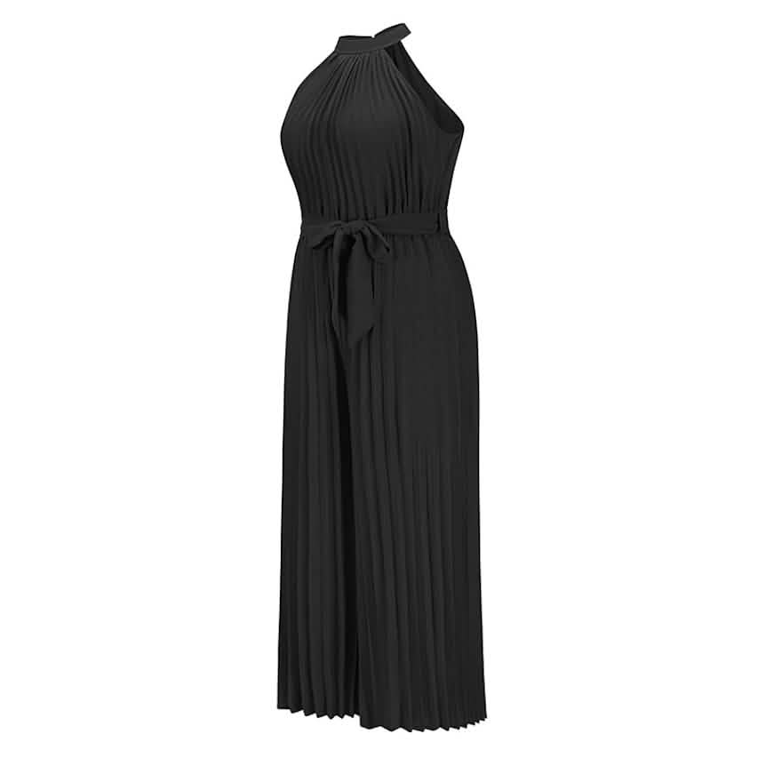 Women's Lace-Up Halter Casual Wide-Leg Jumpsuit by DailySale