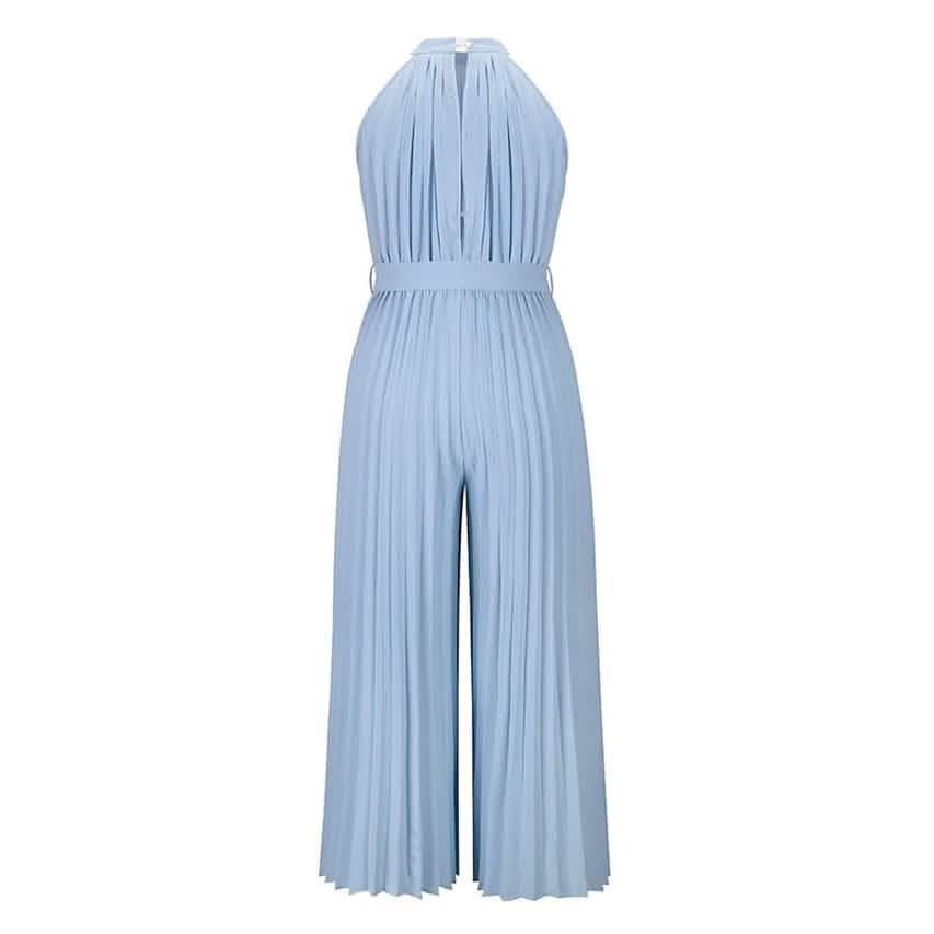 Women's Lace-Up Halter Casual Wide-Leg Jumpsuit by DailySale