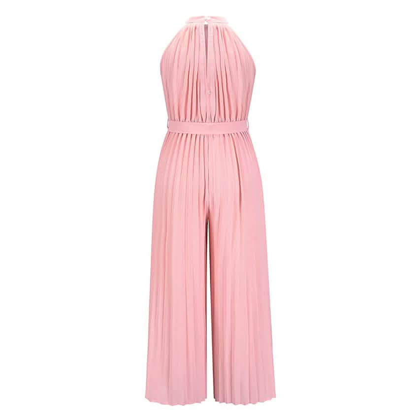 Women's Lace-Up Halter Casual Wide-Leg Jumpsuit by DailySale