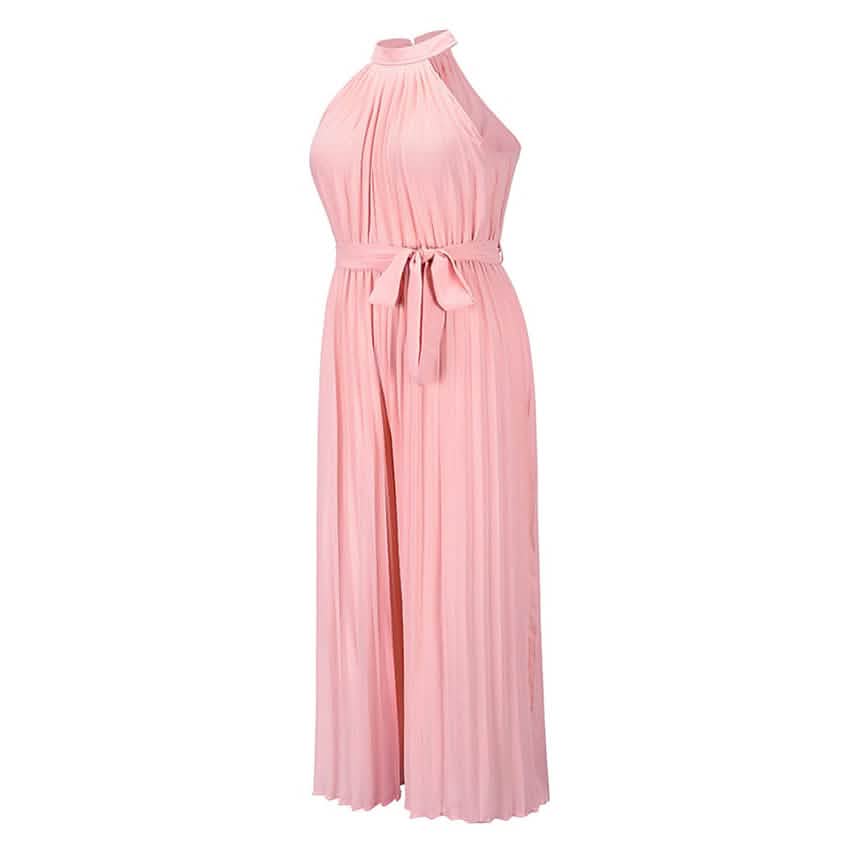 Women's Lace-Up Halter Casual Wide-Leg Jumpsuit by DailySale