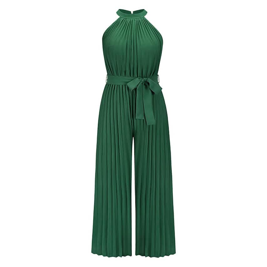 Women's Lace-Up Halter Casual Wide-Leg Jumpsuit by DailySale