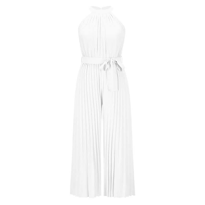 Women's Lace-Up Halter Casual Wide-Leg Jumpsuit by DailySale