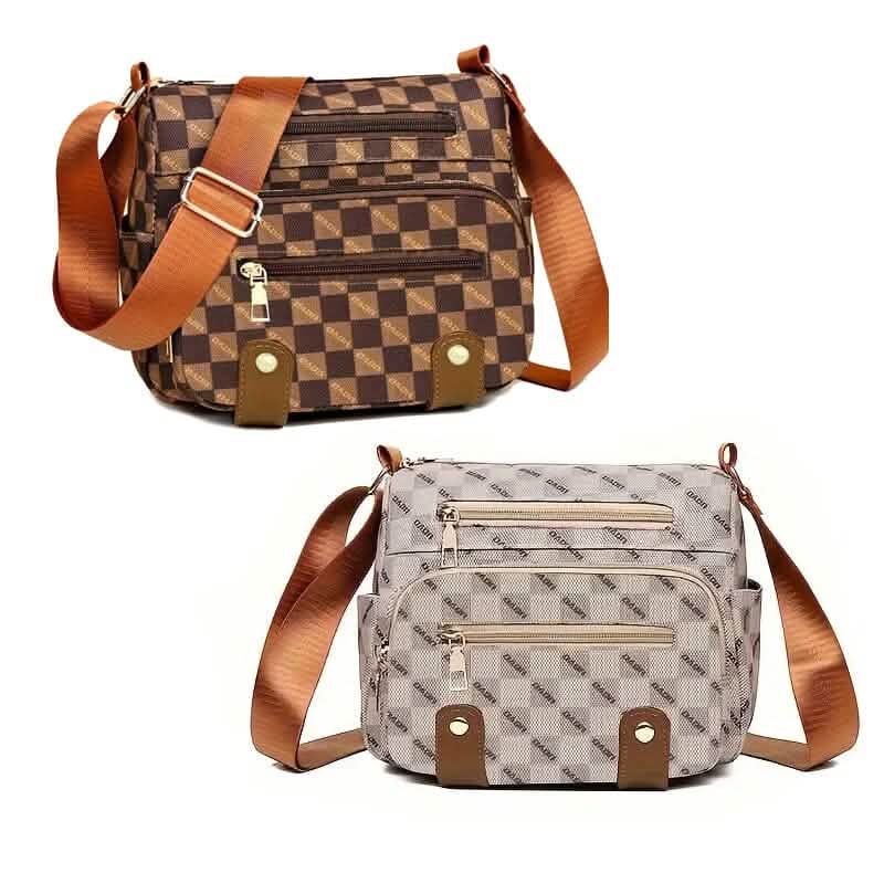 Women's Multi Pocket Plaid Pattern Crossbody Bag by DailySale