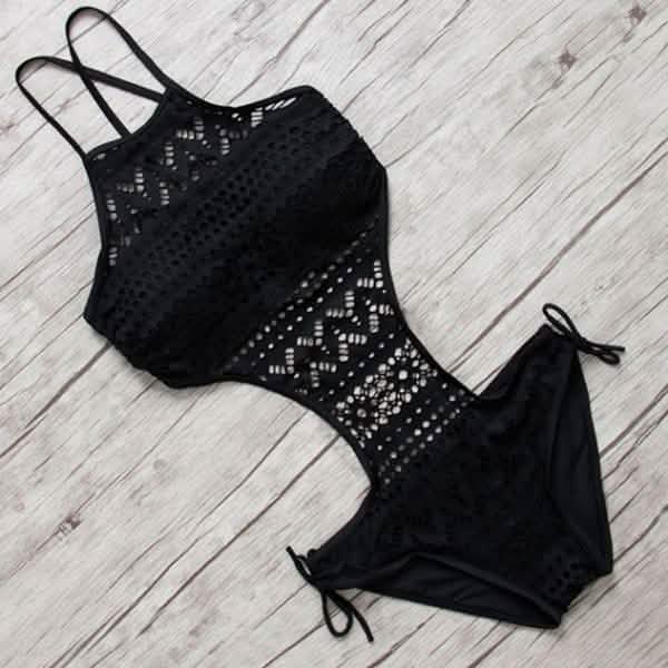 Women's One-Piece Bikini Solid Crochet Swimsuit by DailySale