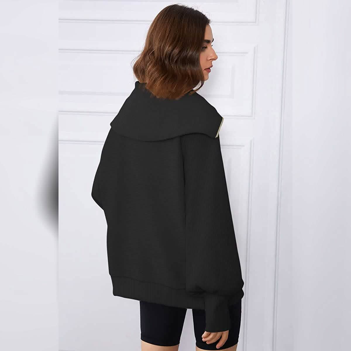Womens Oversized Half Zip Pullover Sweatshirts Hoodie by DailySale