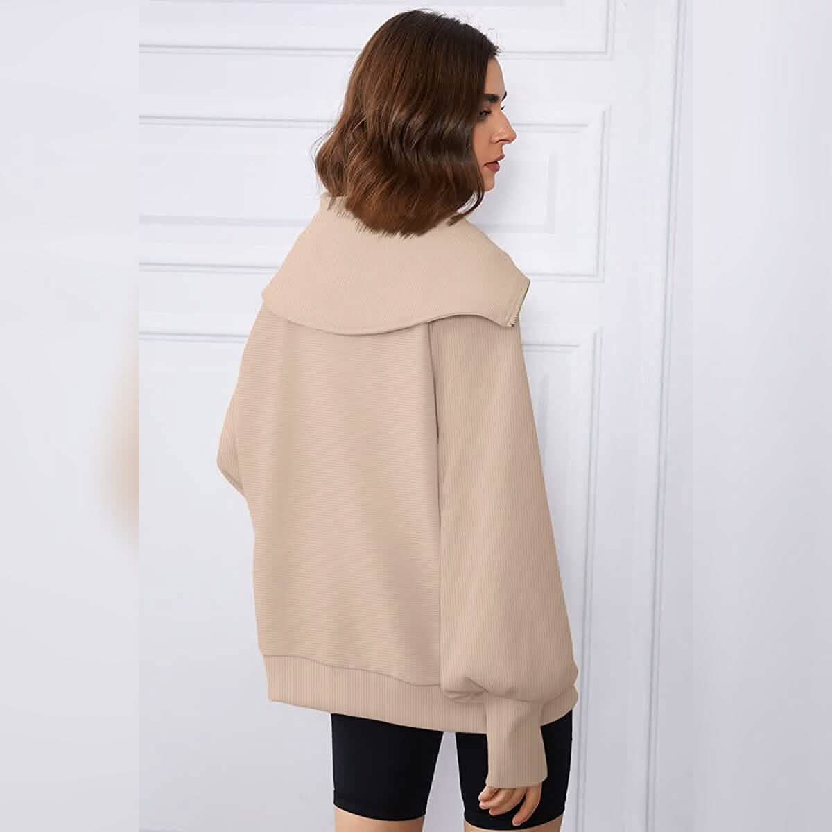 Womens Oversized Half Zip Pullover Sweatshirts Hoodie by DailySale