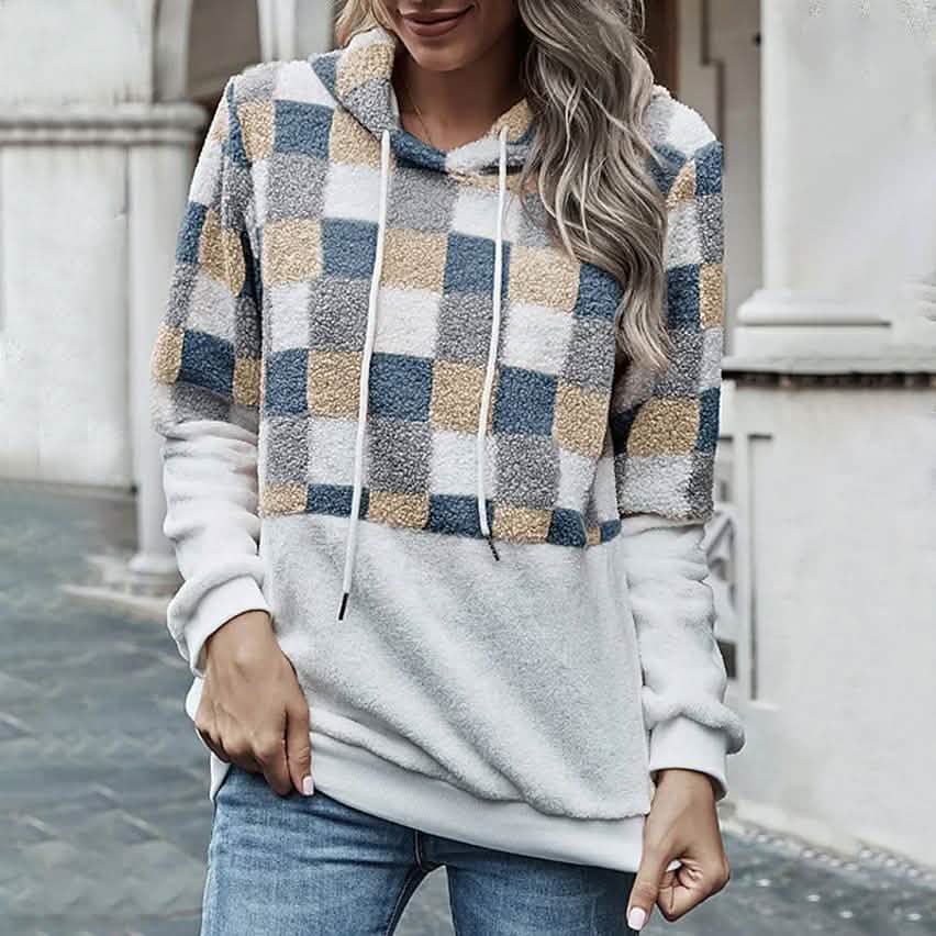 Women's Plaid Casual Daily Sports Other Prints Streetwear Hoodies by DailySale