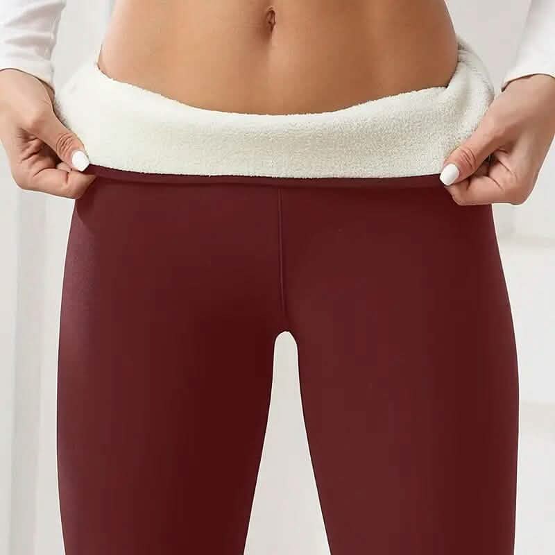 Women's Plush Lined Sherpa Leggings High-Stretch Yoga Pants by DailySale