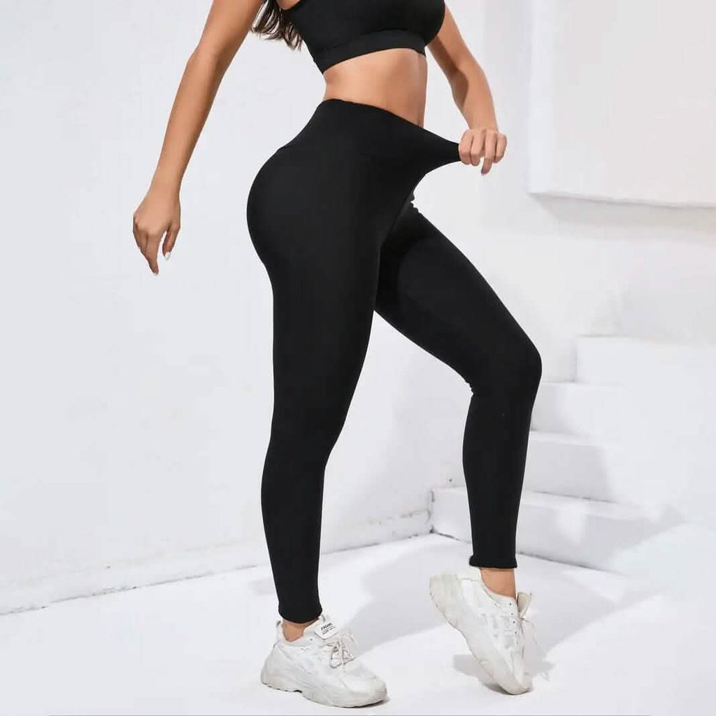 Women's Plush Lined Sherpa Leggings High-Stretch Yoga Pants by DailySale