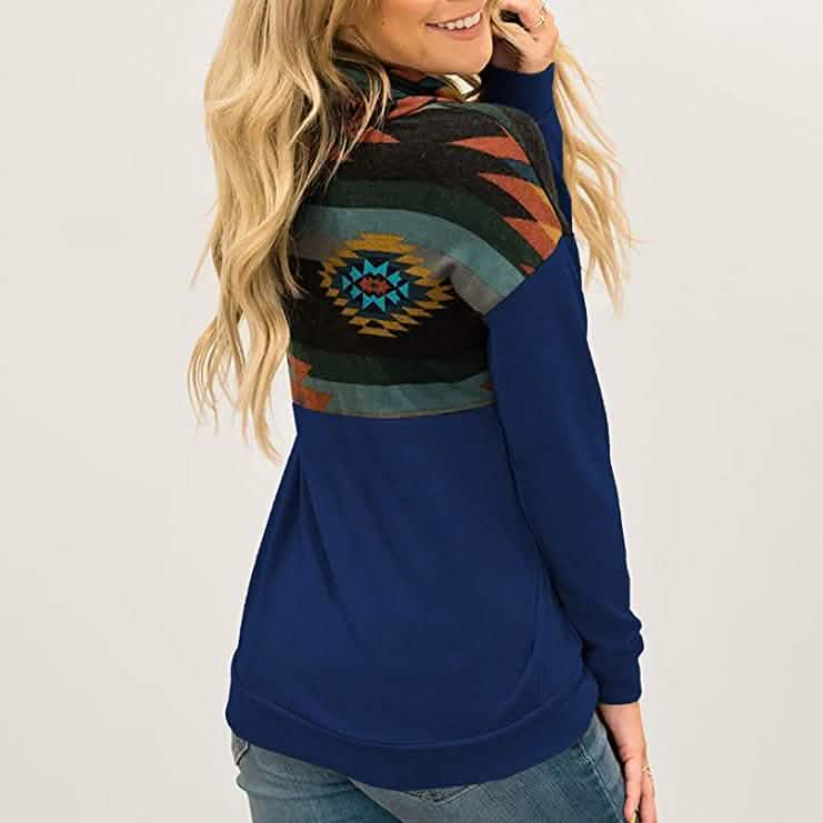 Women's Quarter Zip Color Block Pullover Sweatshirt by DailySale