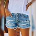 Women's Shorts Hot Pants Distressed Jeans Denim by Goddess Imports Marketplace