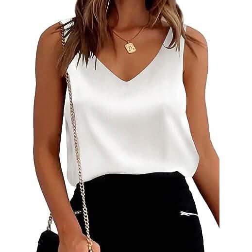 Womens Silk Satin Tank Tops by DailySale