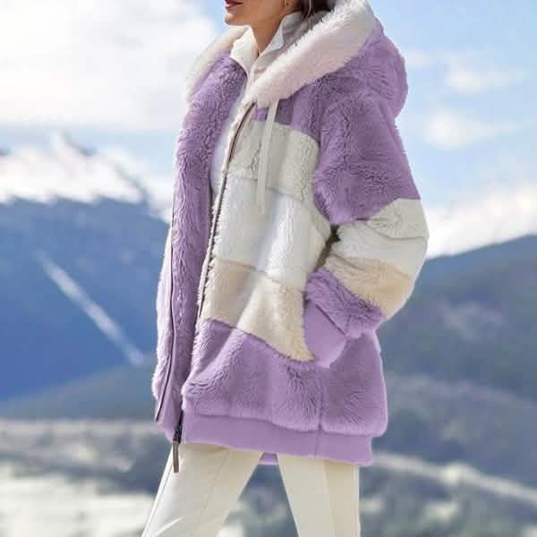 Women's Warm Plush Faux Fur Hooded Jacket Outerwear by DailySale