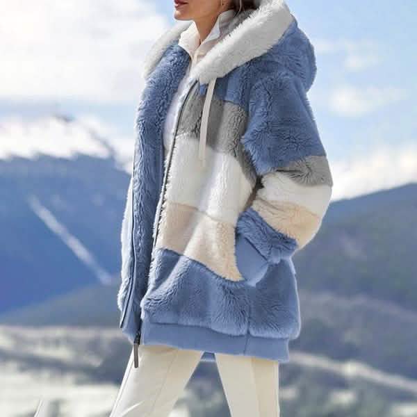 Women's Warm Plush Faux Fur Hooded Jacket Outerwear by DailySale