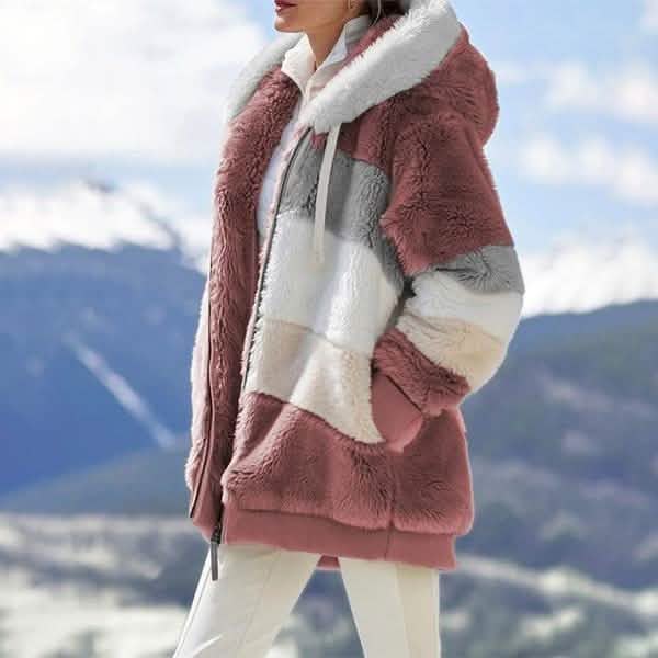 Women's Warm Plush Faux Fur Hooded Jacket Outerwear by DailySale