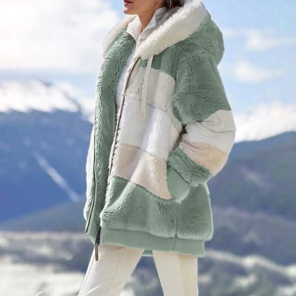 Women's Warm Plush Faux Fur Hooded Jacket Outerwear by DailySale