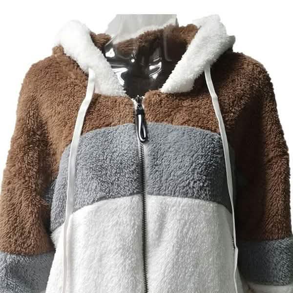 Women's Warm Plush Faux Fur Hooded Jacket Outerwear by DailySale