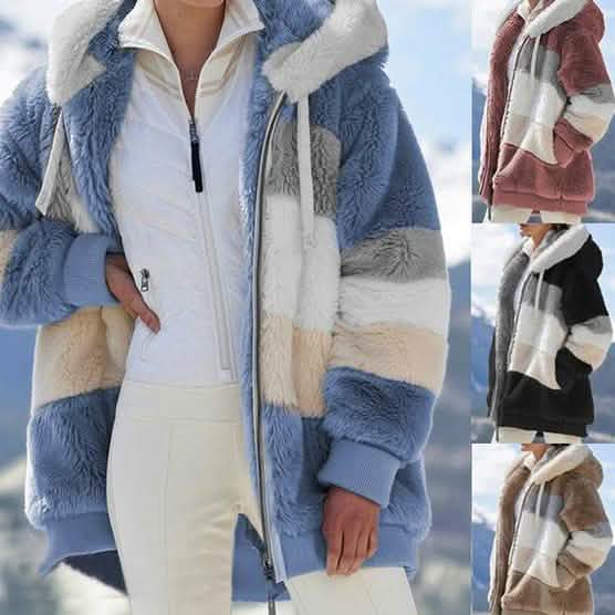 Women's Warm Plush Faux Fur Hooded Jacket Outerwear by DailySale