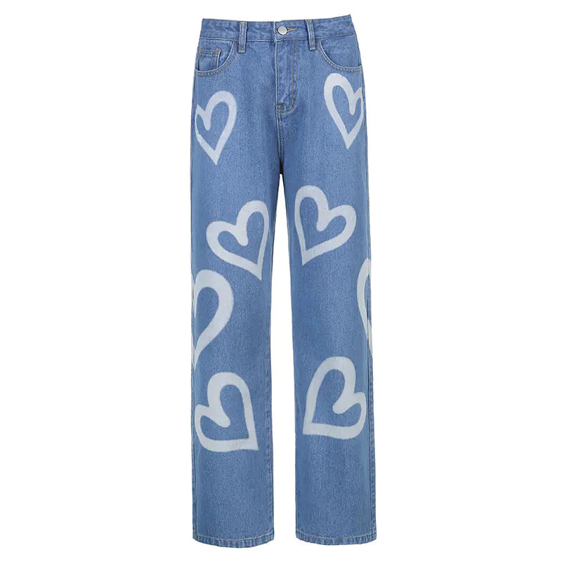 Love Graffiti High-Rise Straight-Leg Jeans by Trendy Attic Store01