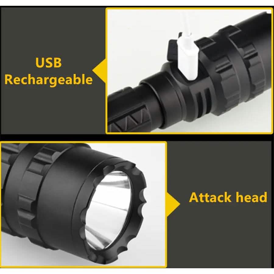 XANES 1102 L2 5Modes 1600 Lumens USB Rechargeable Camping Hunting LED Flashligh by DailySale