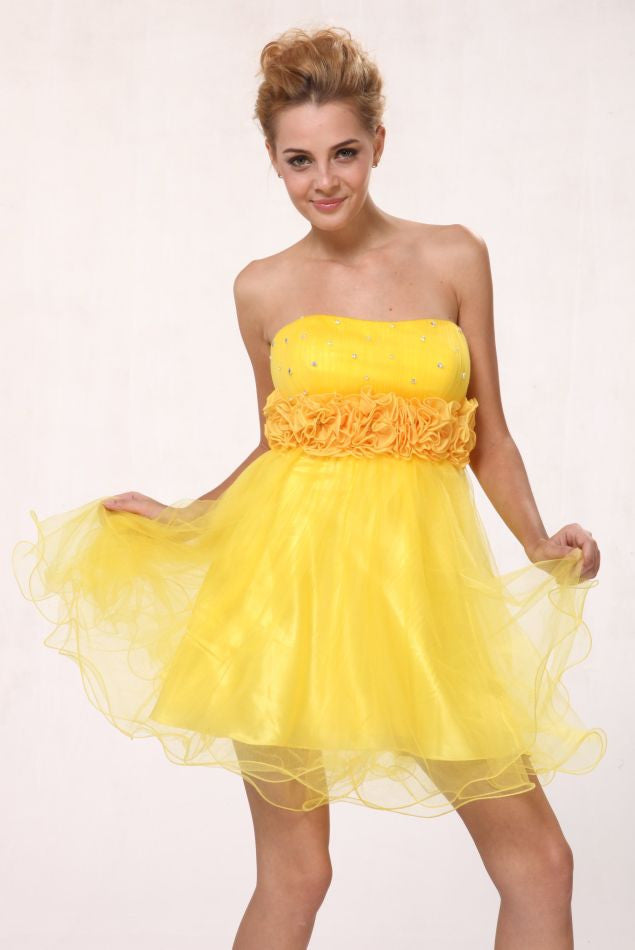 CLEARANCE - Cinderella Divine 414 Short A-Line Tulle Dress (Size 6) by DiscountDressShop